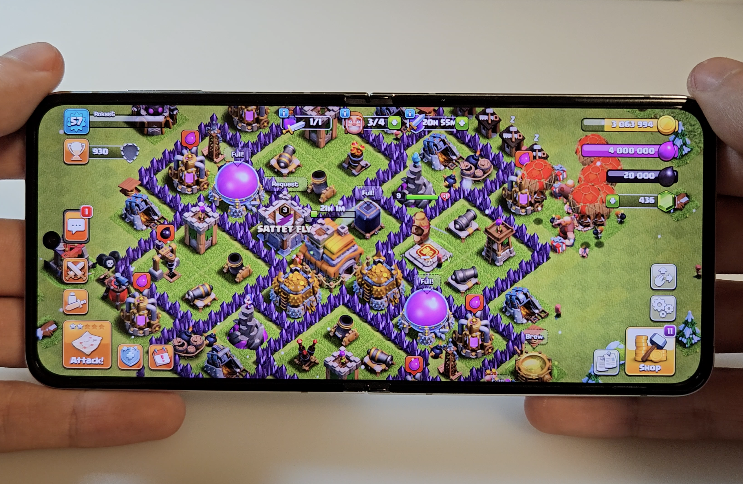 Galaxy Flip5 Clash of Clans