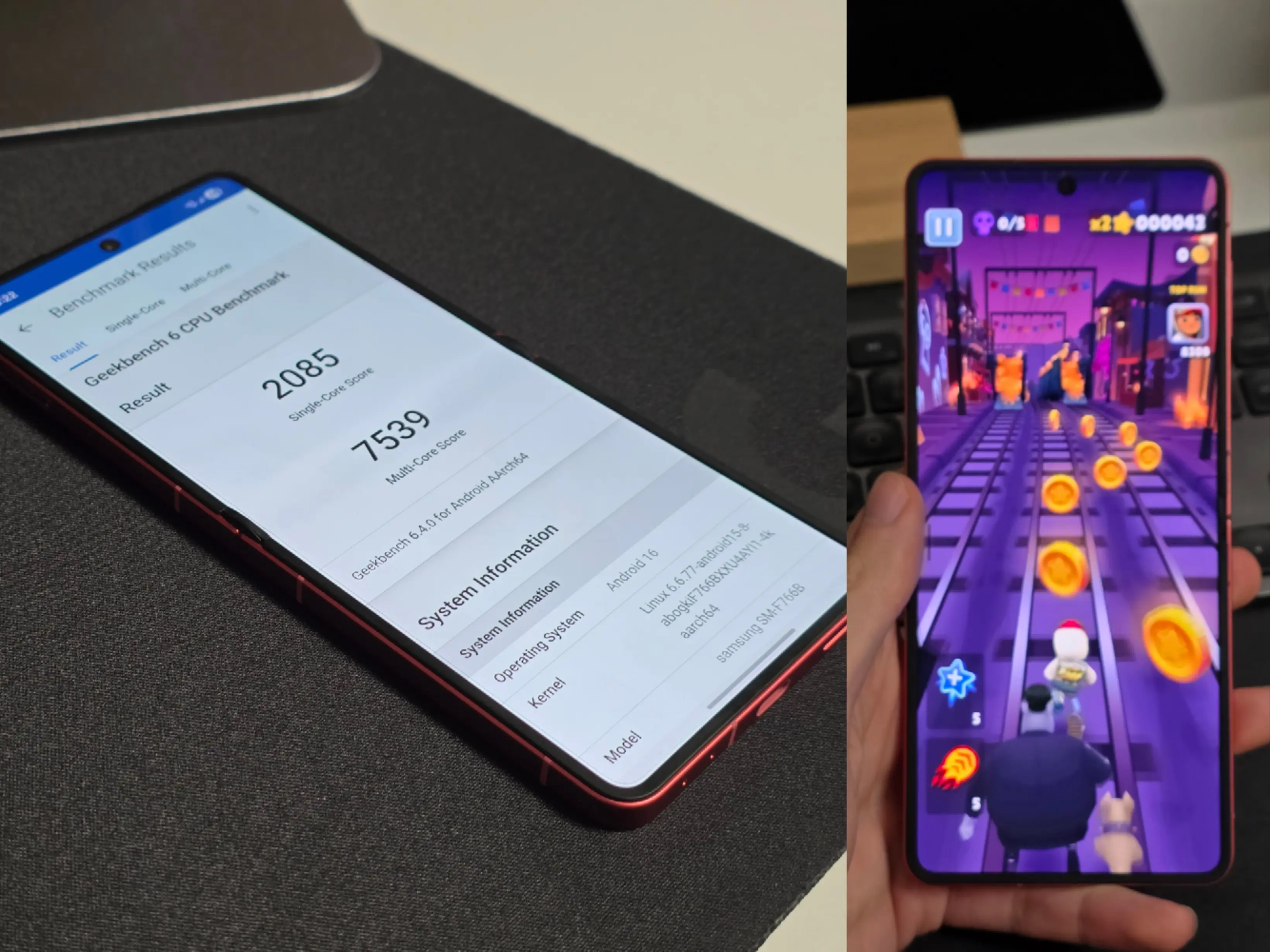 Galaxy Flip7: „GeekBench 6“ testas