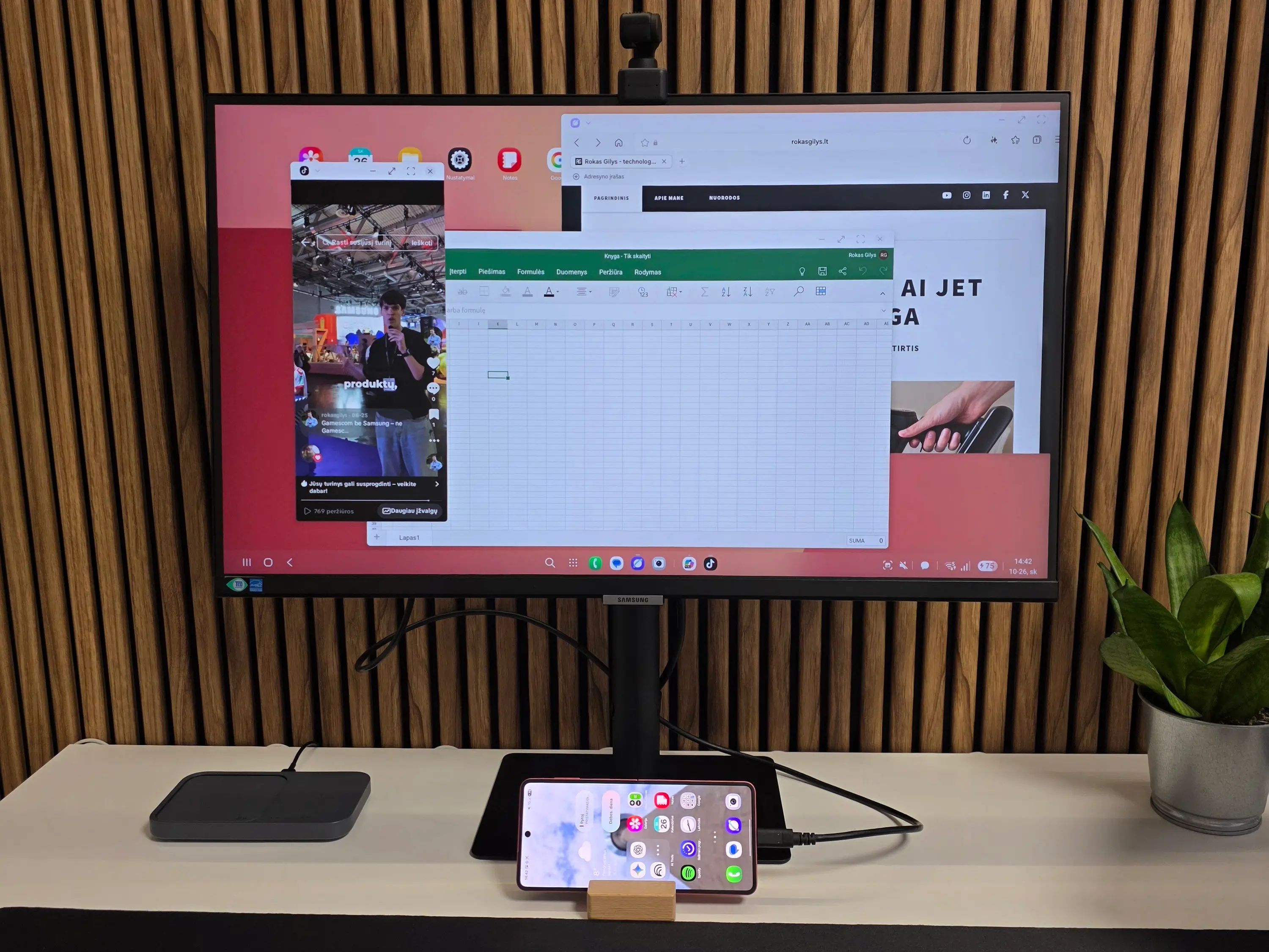 Galaxy Flip7: „DeX“ režimas