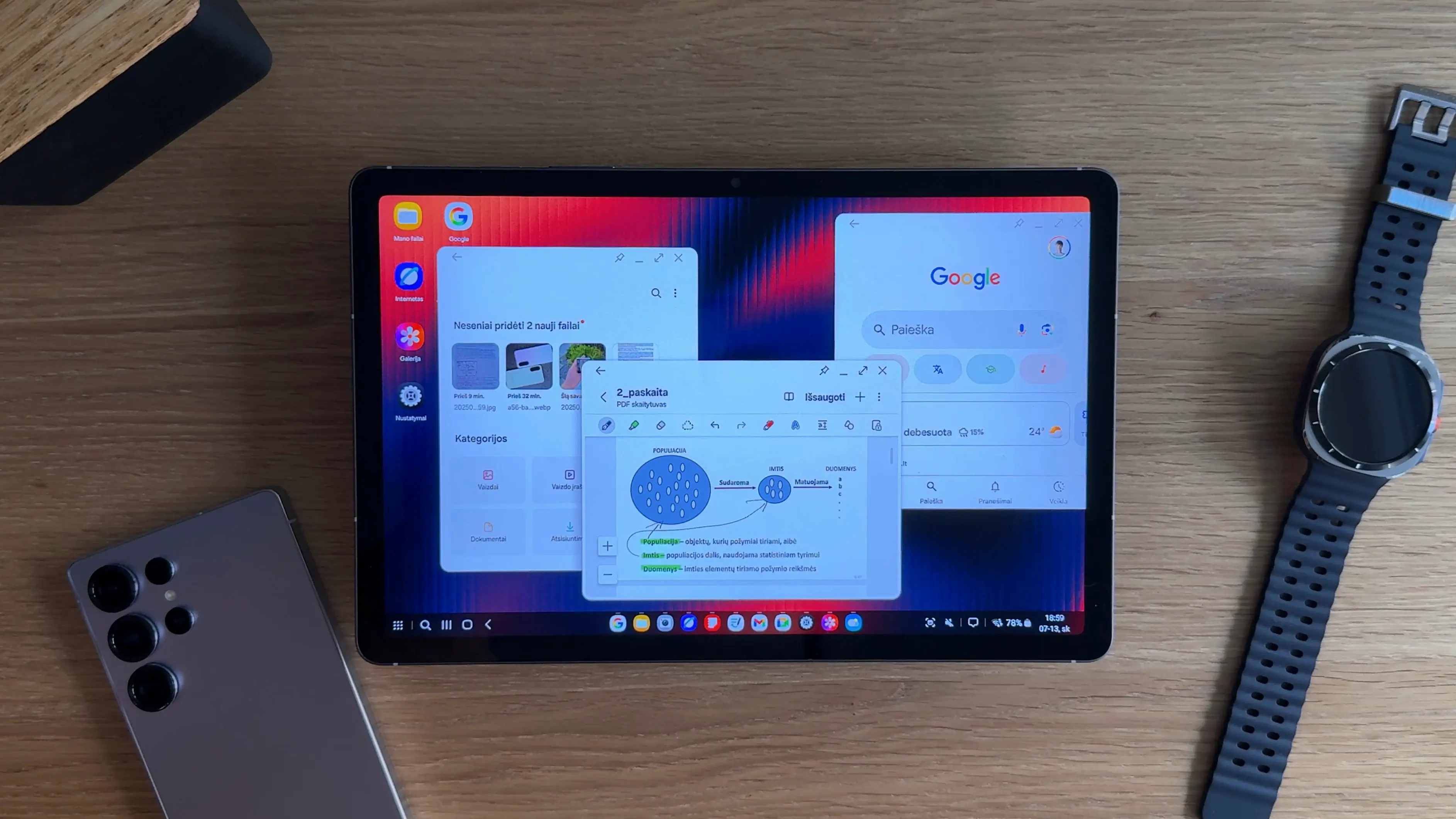Galaxy Tab S10 FE „DeX“ režimas