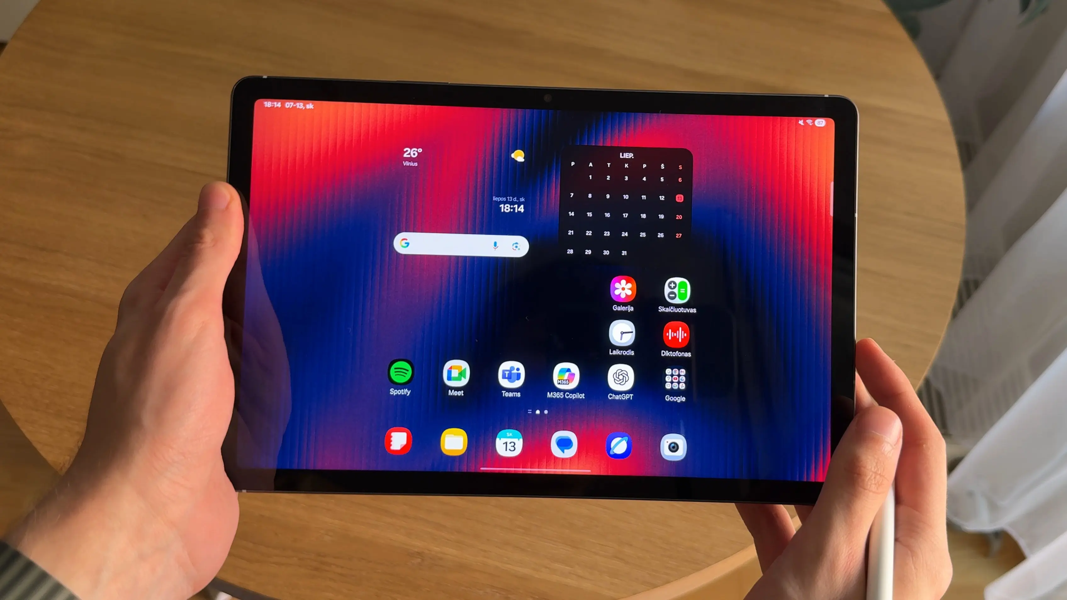 Galaxy Tab S10 FE ekranas
